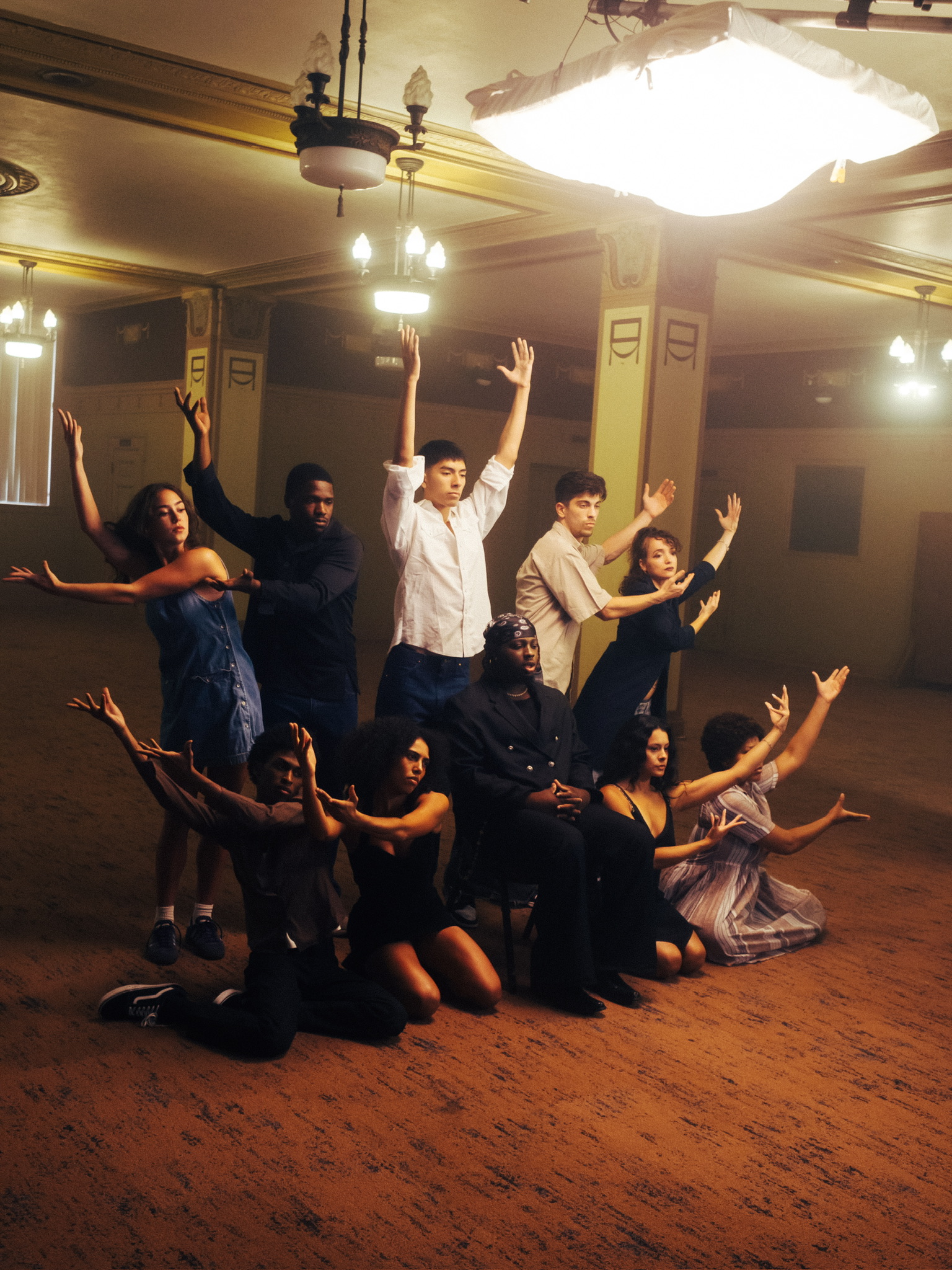 BLK Odyssy music video — full group in the ballroom